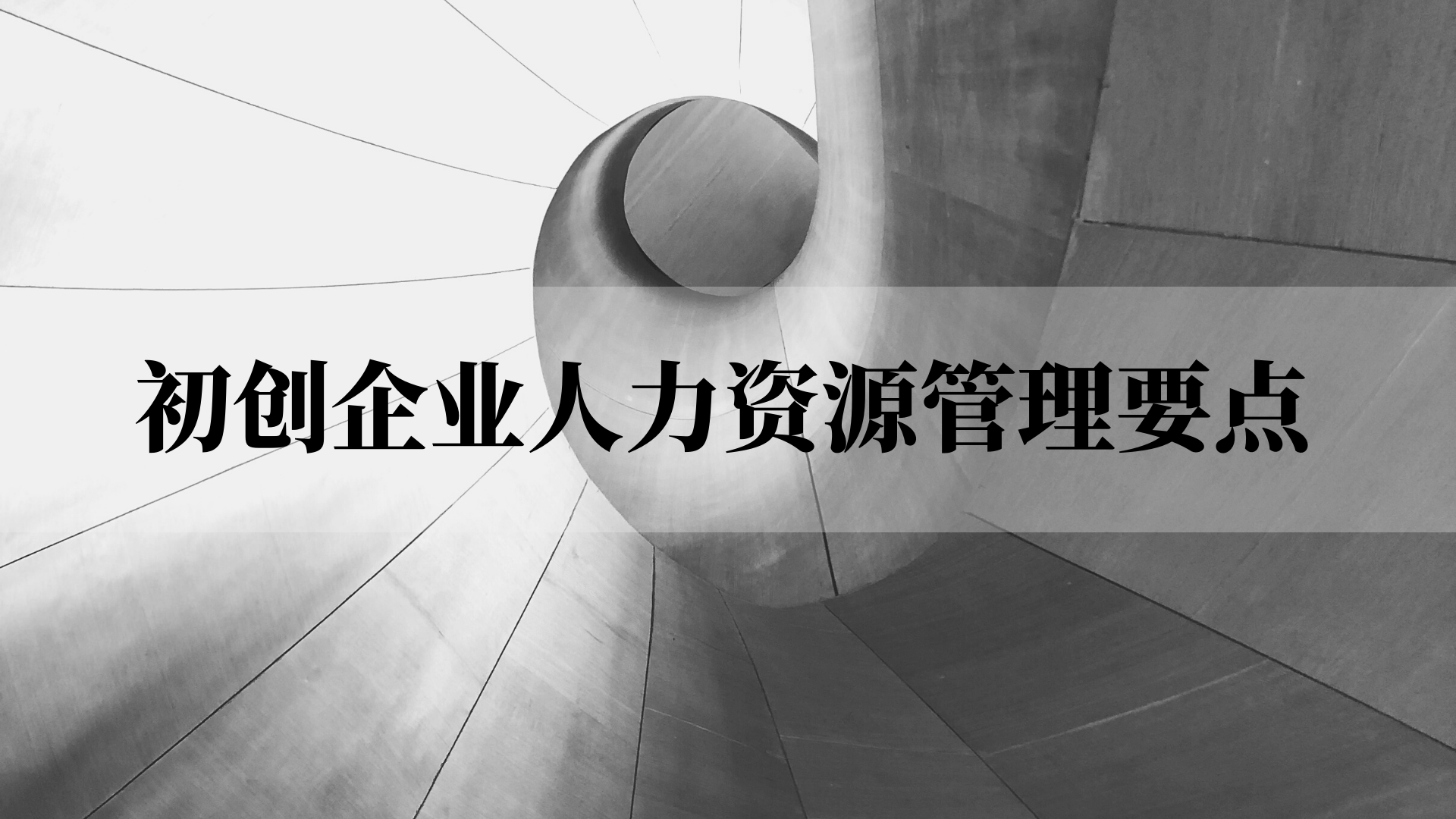 初創企業人力資源管理要點